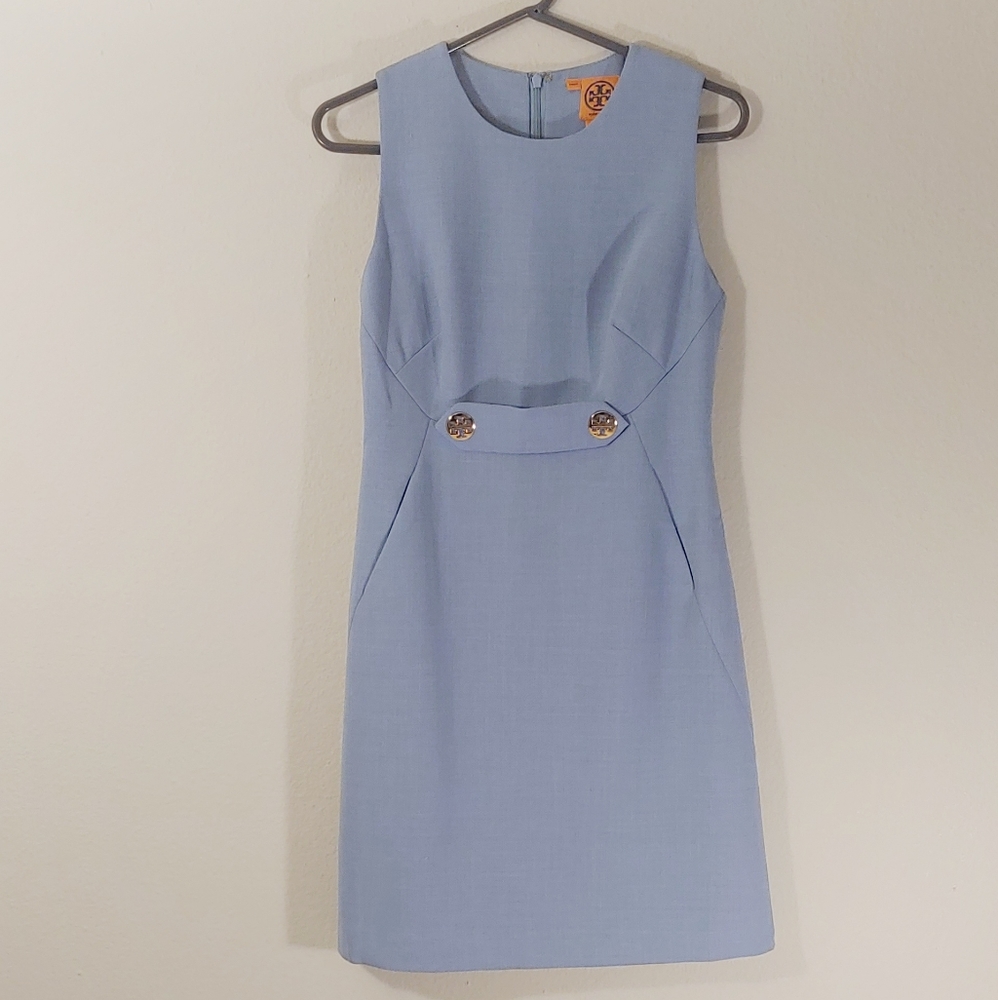 Tory Burch light blue sheath dress